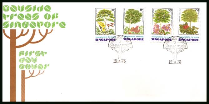 Wayside Trees<br/>on an illustrated unaddressed colour First Day Cover
