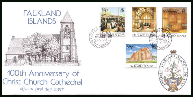 Centenary of Christ Church Cathedral<br/>on an unaddressed official full colour First Day Cover