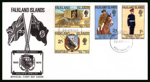 Golden Jubilee of Defence Force<br/>on an unaddressed official full colour First Day Cover