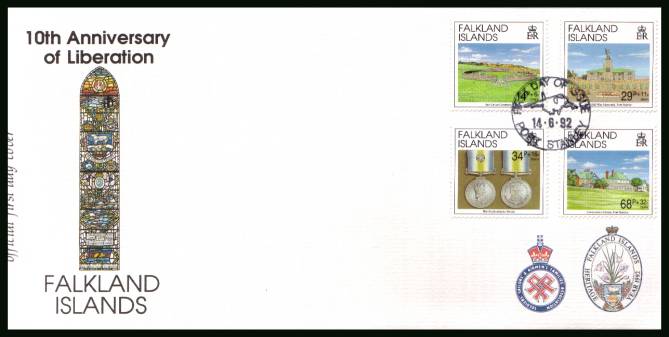 10th Anniversary of Liberation<br/>on an unaddressed official full colour First Day Cover