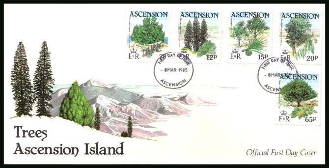 Trees<br/>on an official unaddressed official First Day Cover