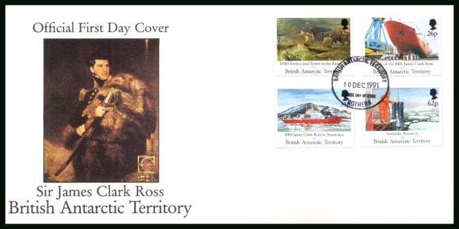 Maiden Voyage of the James Clark Ross ship<br/>on an official unaddressed official First Day Cover