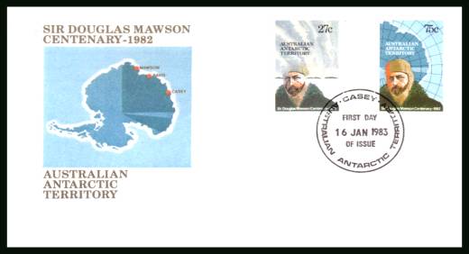Sir Douglas Mawson - Explorer<br/>on an official unaddressed First Day Cover
