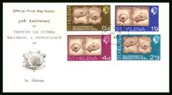 Tristan as a Dependency of St. Helena<br/>on an official unaddressed First Day Cover