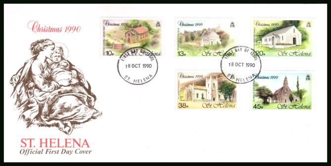 Christmas - Local Curches<br/>on an official unaddressed First Day Cover