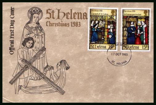 Christmas - Life of St. Helena<br/>on an official unaddressed First Day Cover