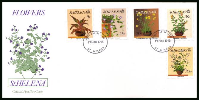 Flowers - 1st Series<br/>on an unaddressed official First Day Cover