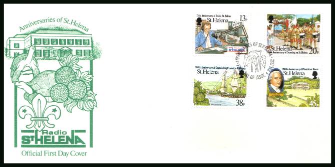 Local Anniversaries<br/>on an  unaddressed official First Day Cover
