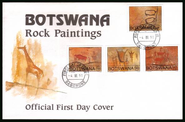 Rock Paintings<br/>on an official illustrated First Day Cover