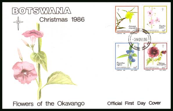 Christmas - Flowers of the Okavango<br/>on an official illustrated First Day Cover