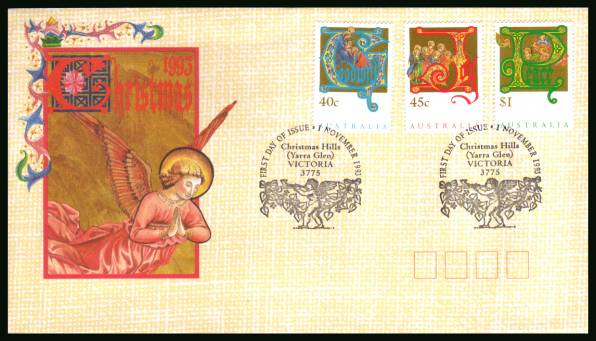 Christmas<br/>on an official unaddressed First Day Cover