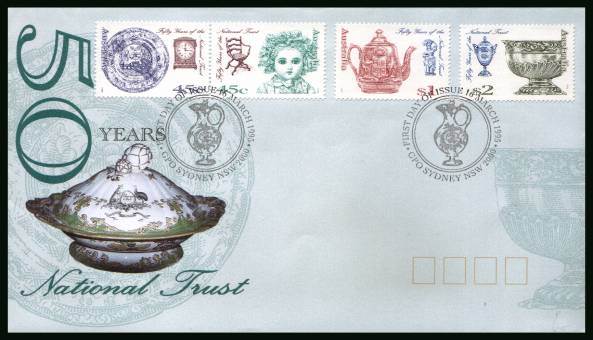 50th Anniversary of Australian National Trusts<br/>on an official unaddressed First Day Cover