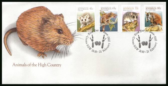 Animals of the High Country<br/>on an official unaddressed First Day Cover