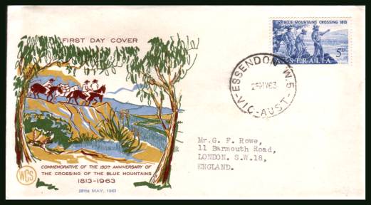 First Crossing of Blue Mountains<br/>on a neatly typed addressed First Day Cover 

