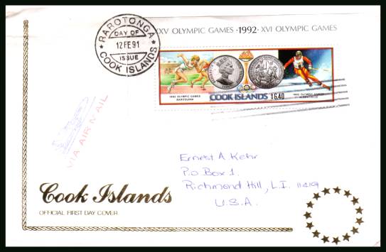 Olympic Games - Barcelona minisheet<br/>on an illustrated official hand addressed First Day Cover 

