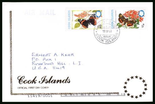 Part of the Butterflies definitive set<br/>on an illustrated official hand addressed First Day Cover 


