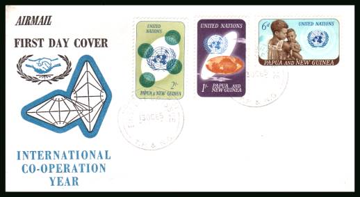20th Anniversary of U.N.O.<br/>on an illustrated  unaddressed First Day Cover 

