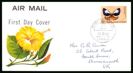 The later 12c value from the definitive set<br/>on a hand addressed illustrated First Day Cover
