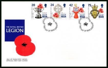 75th Anniversary of Royal British Legion<br/>on an unaddressed illustrated official First Day Cover