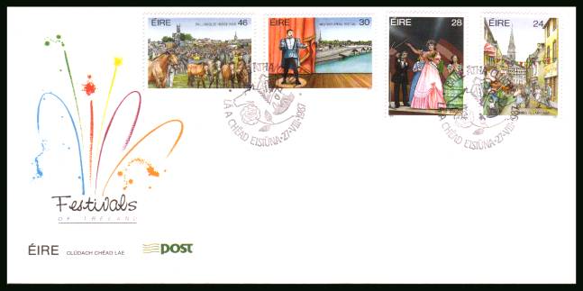 Festivals set of four<br/>on an unaddressed official First Day Cover 

