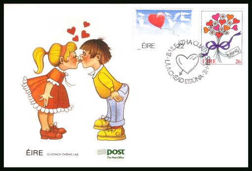 Greeting Stamps set of two<br/>on an unaddressed official First Day Cover 

