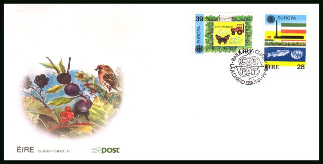 EUROPA - Protection of the Enviroment set of two<br/>on an unaddressed official First Day Cover 

