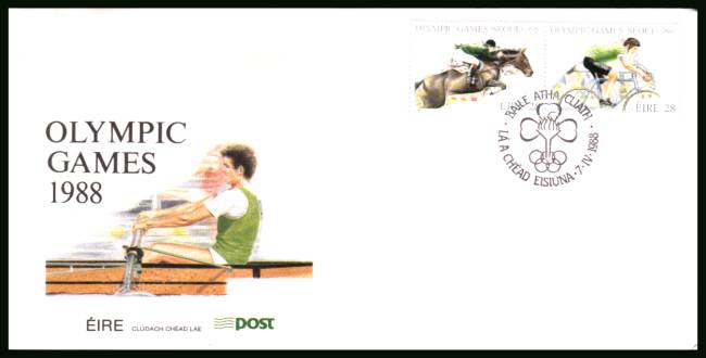 Olympic Games - Seoul pair of stamps<br/>on an unaddressed official First Day Cover 

