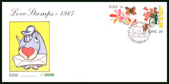 Greeting Stamps - Children's Paintings set of two<br/>on an unaddressed official First Day Cover 

