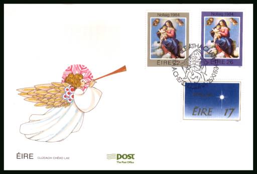 Christmas set of three<br/>on an unaddressed official First Day Cover

