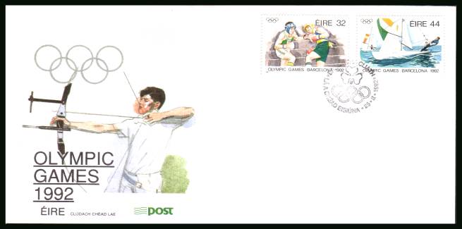 Olympic Games  - Barcelona set of two<br/>on an unaddressed official First Day Cover


