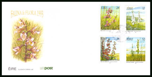 Irish Orchids set of four<br/>on an unaddressed official First Day Cover

