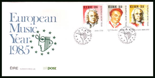 European Music Year  - Composers set of three<br/>on an unaddressed official First Day Cover

