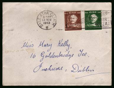 The Rowan Hamilton set of two<br/>on a plain hand addressed  First Day Cover clearly showing the date of issue.




