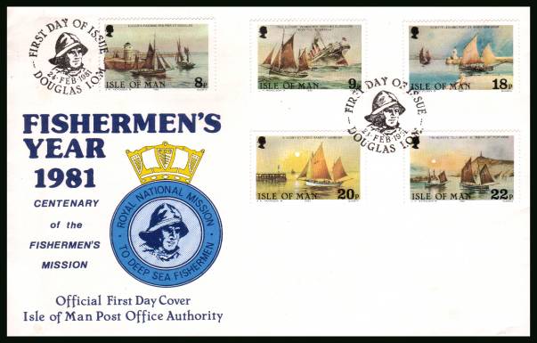 Royal National Mission to Deep Sea Fisherman<br/>on an official unaddressed illustrated First Day Cover 

