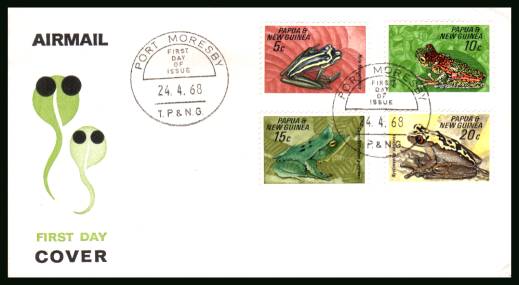 Fauna Conservation - Frogs<br/>on an unaddressed First Day Cover.