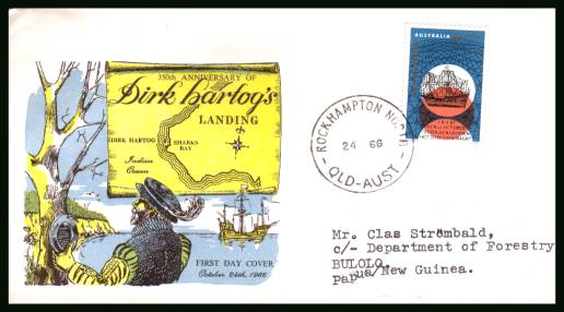 350th Anniversry of Dirk Hartog's Landing in Australia
<br/>on a typed addressed First Day Cover