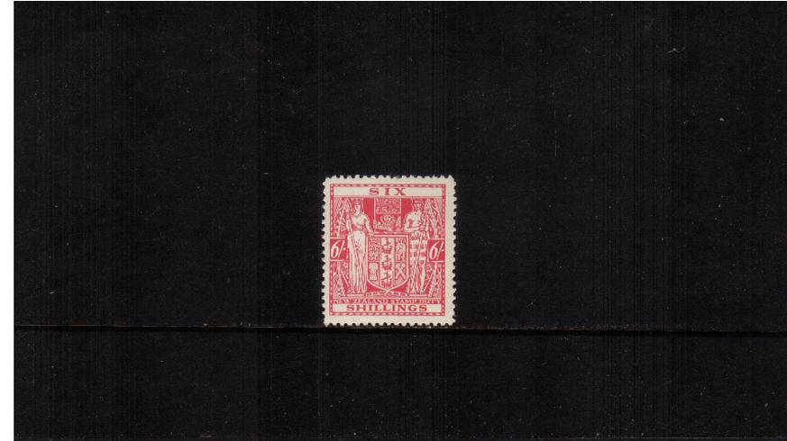 POSTAL FISCAL<br/>6/- Carmine-Rose. A superb unmounted mint single with INVERTED WATERMARK

<br><b>XYX</b>