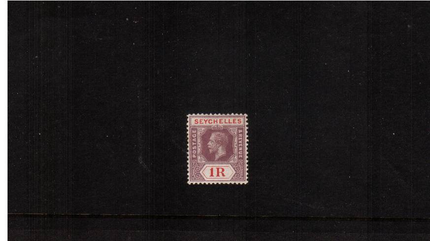 1R Dull Purple and Red - Watermark Multiple Crown CA<br/>A fine lightly mounted mint single.<br/><b>QCQ</b>