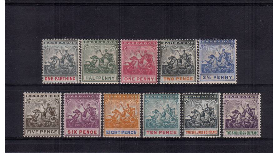 The ''Seal of Colony'' set of eleven in exceptional very lightly mounted mint condition. 
<br/><b>QFQ</b>