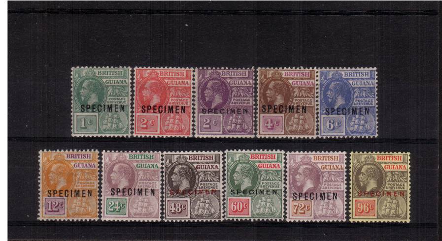 A fine and fresh verly lightly mounted mint set of eleven all overprinted ''SPECIMEN''. Pretty!
<br/><b>QGQ</b