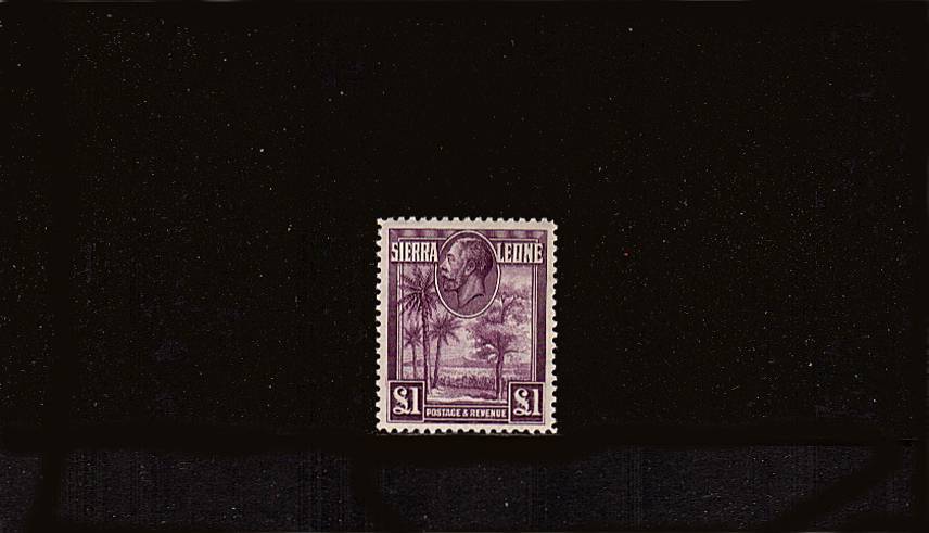 The 1 Purple<br/>
A stunning superb very lightly mounted mint single with a mere trace of a hinge mark.<br/>The ''key'' stamp to the set. Lovely! SG Cat 180
<br/><b>QKQ</b>