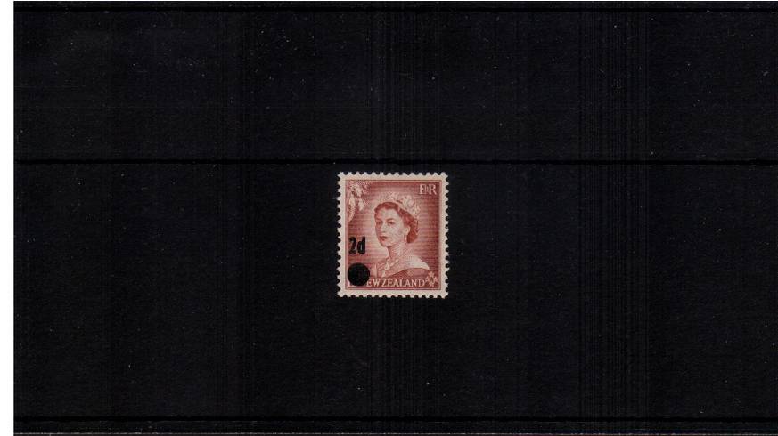 The 2d surcharge on the 1d Brown-Lake single superb unmounted mint. Scarce stamp. 
<br/><b>QLQ</b>