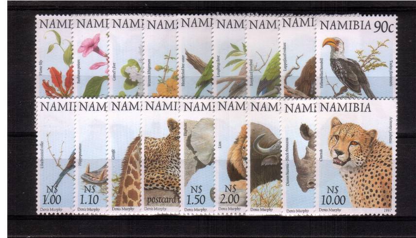 The Flora and Fauna  - Perforation 13<br/>
A superb unmounted mint set of eighteen