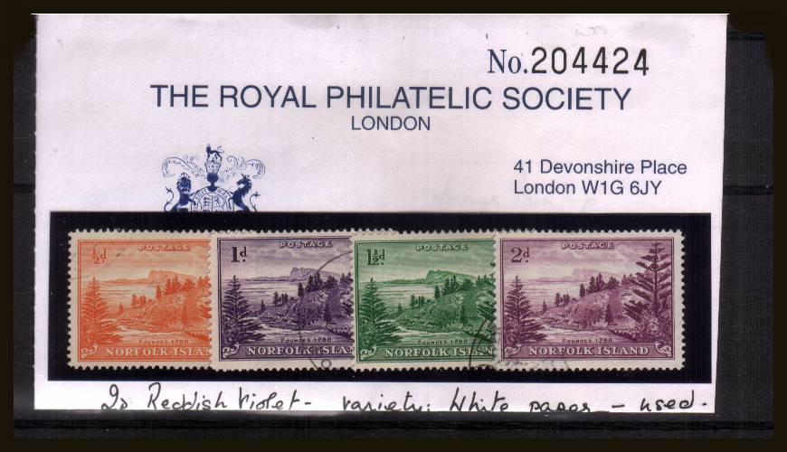 The WHITE PAPER complete set of four all superb fine used with the bonus of an RPS certificate on the top, key value to the set. Seldom seen set. SG Cat 270 
<br><b>QRQ</b>