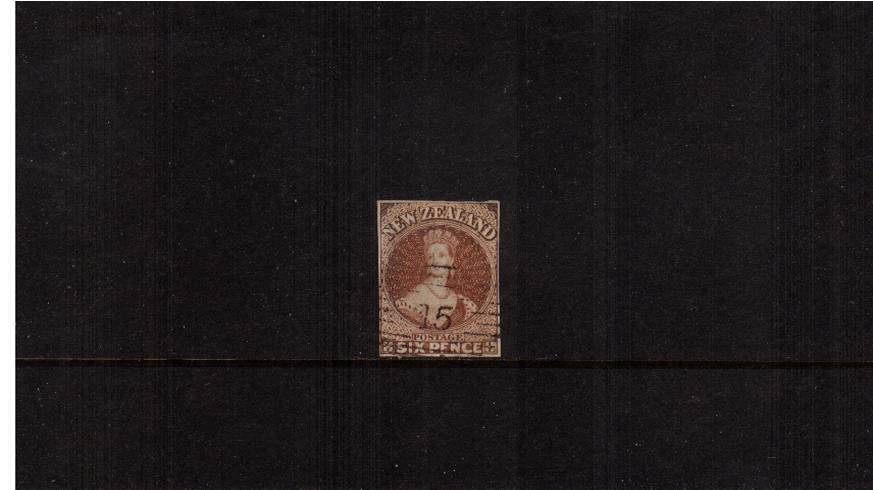 6d Chestnut - No Watermark<br/>
A lovely fine used four margined single. SG Cat �0

<br/><b>QSQ</b>
