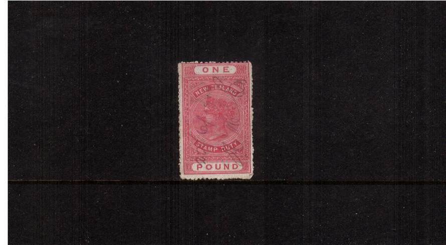 1 Rose-Pink - Perforation 14<br/>
A sound used stamp with a light fiscal  mauscript cancel. SG Cat  90 
<br/><b>QSQ</b>