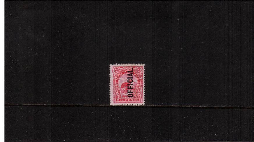 6d Pink - Perforation 14x15<br/>
A fine very, very lightly mounted mint single. SG Cat 225