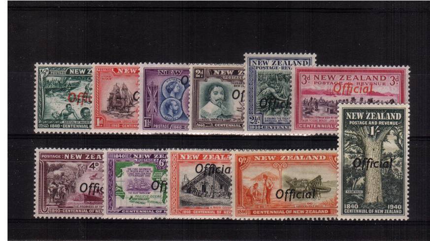 The ''OFFICIALS'' set of eleven very, very lightly mounted mint <br/>with each stamp having a feint trace of a hinge mark! Lovely!
<br/><b>QSQ</b>