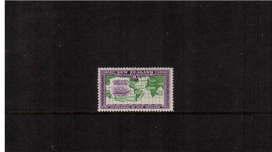 Centenary of British Sovereignty<br/>
6d Emerald-Green and Violet<br/>
A fine lightly mounted mint single
