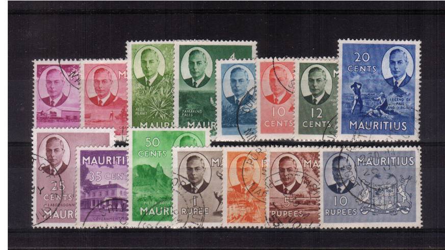 A superb fine used set of fifteen each stamp with a selected cancel. Pretty!  SG Cat 85
<br/><b>UBU</b>